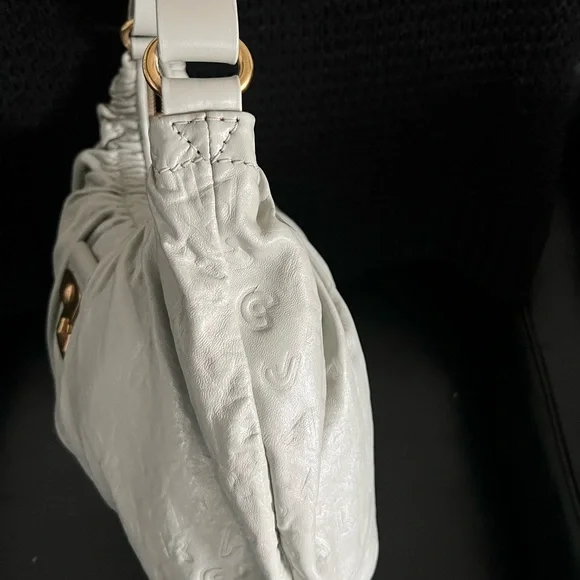 Marc by Marc Jacobs Monogram Hobo Bag - Bone/Gray Leather - Picture 4 of 12